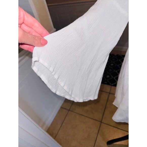 Lulus My Bell-Loved Ivory Embroidered Shift Tunic Top Peasant S Boho Cottage Cor - Picture 13 of 15